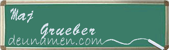 Maj Grueber Visitenkarte